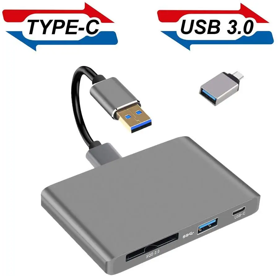 2.0 Читатель карт XQD 5 в 1 с концентратором USB-C 3.0 память для Sony G/M Lexar 1400X 2933X Nikon DELKIN Devices MacBook on.