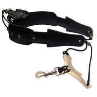 saxophone leather shoulder sax neck strap adjustable professional shoulder harness soft leather padded for tenor alto saxs