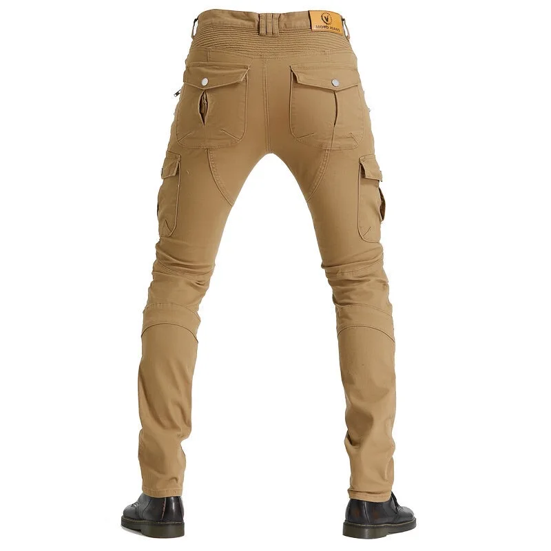 

Motorcycle Jeans Men Zipper Motorcycle Jeans Protective Gear Zipper Pocket Motocross Pants Biker Pants 2021