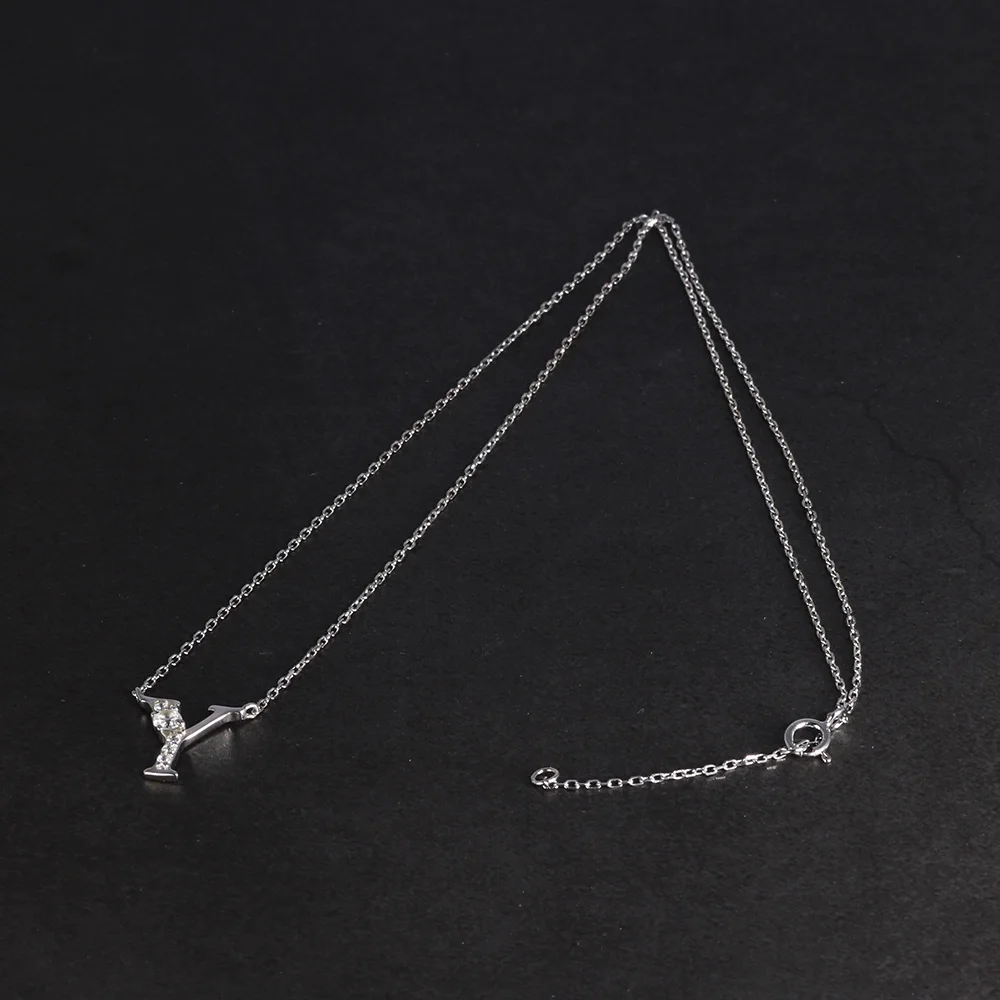 Женское Ожерелье из стерлингового серебра 925 пробы с буквенным Y подвеской