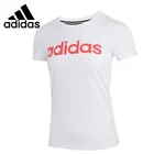 Новое поступление оригинальных женских футболок с коротким рукавом и логотипом Adidas W ESNTL T1
