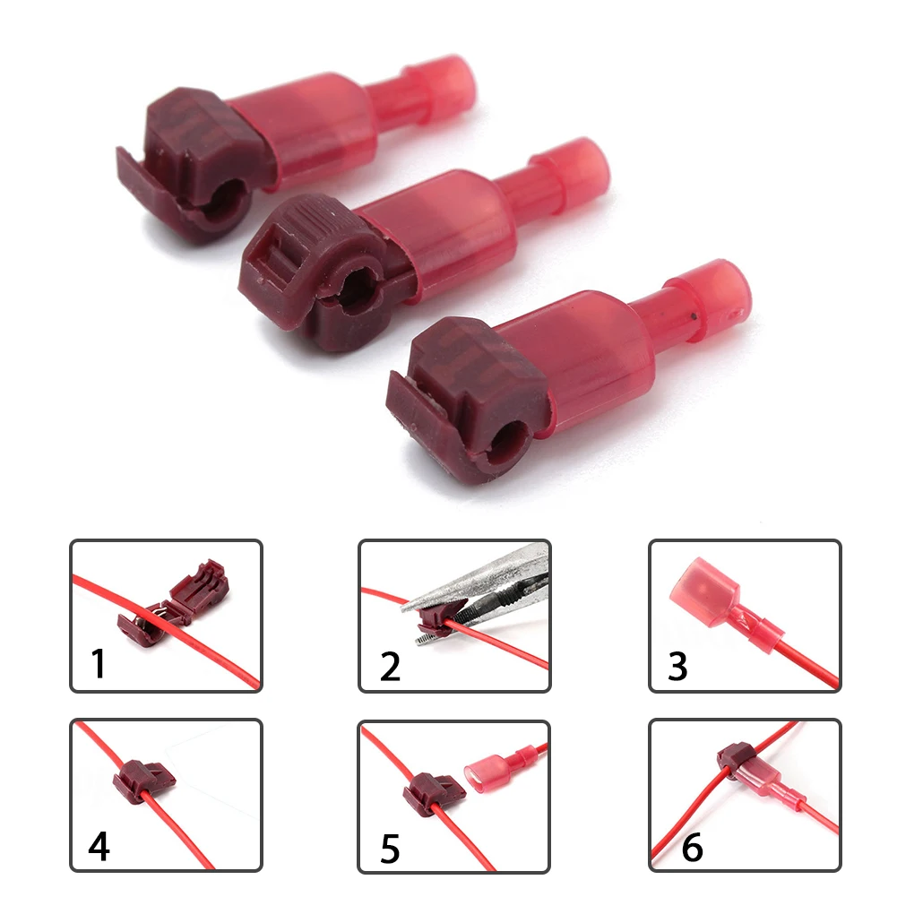 

10pcs/set Safe Splicing Professional Car Wiring Connection Durable Quick Lock Easy Apply Lightweight Terminal Crimp Clip