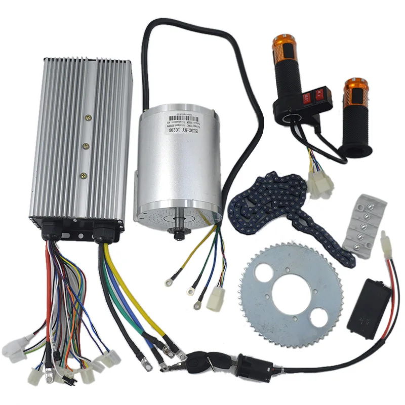 1 комплект 72V 3000W Электрический мотор регулятор бесщеточного двигателя 48 V 72 50A
