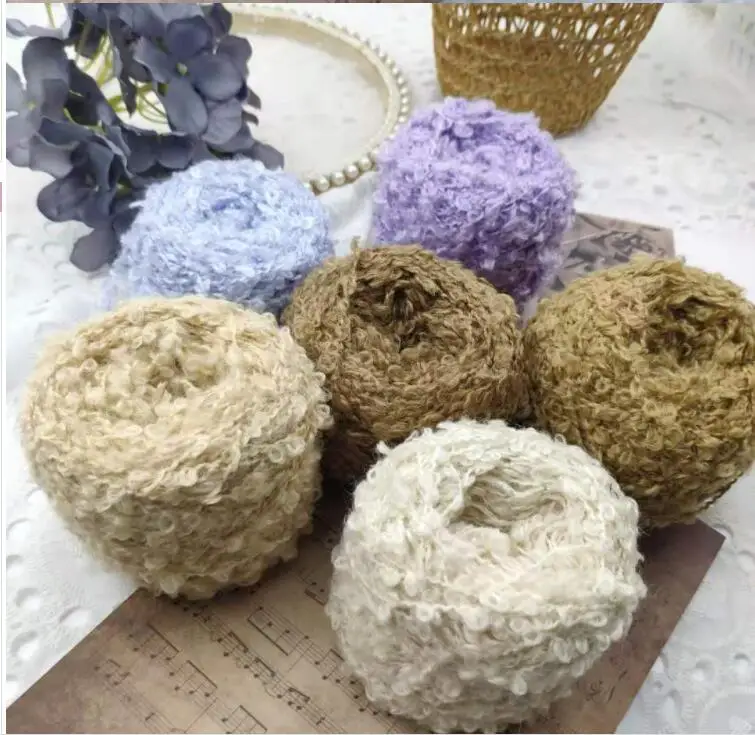50 г/лот мягкая плюшевая шерстяная акриловая модная петля для вязания однотонная