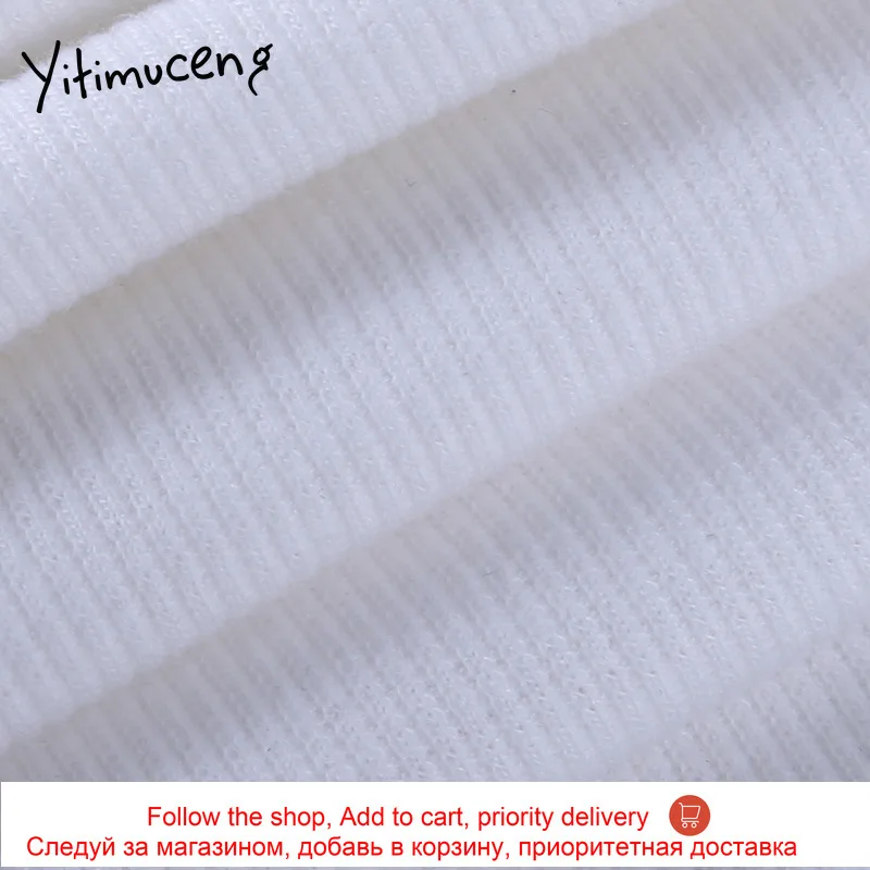 

Yitimuceng Sexy Draw String White Dress Holiday Pencil Summer 2021 Patchwork Short Dresses Straps Pullover Sleeveless New