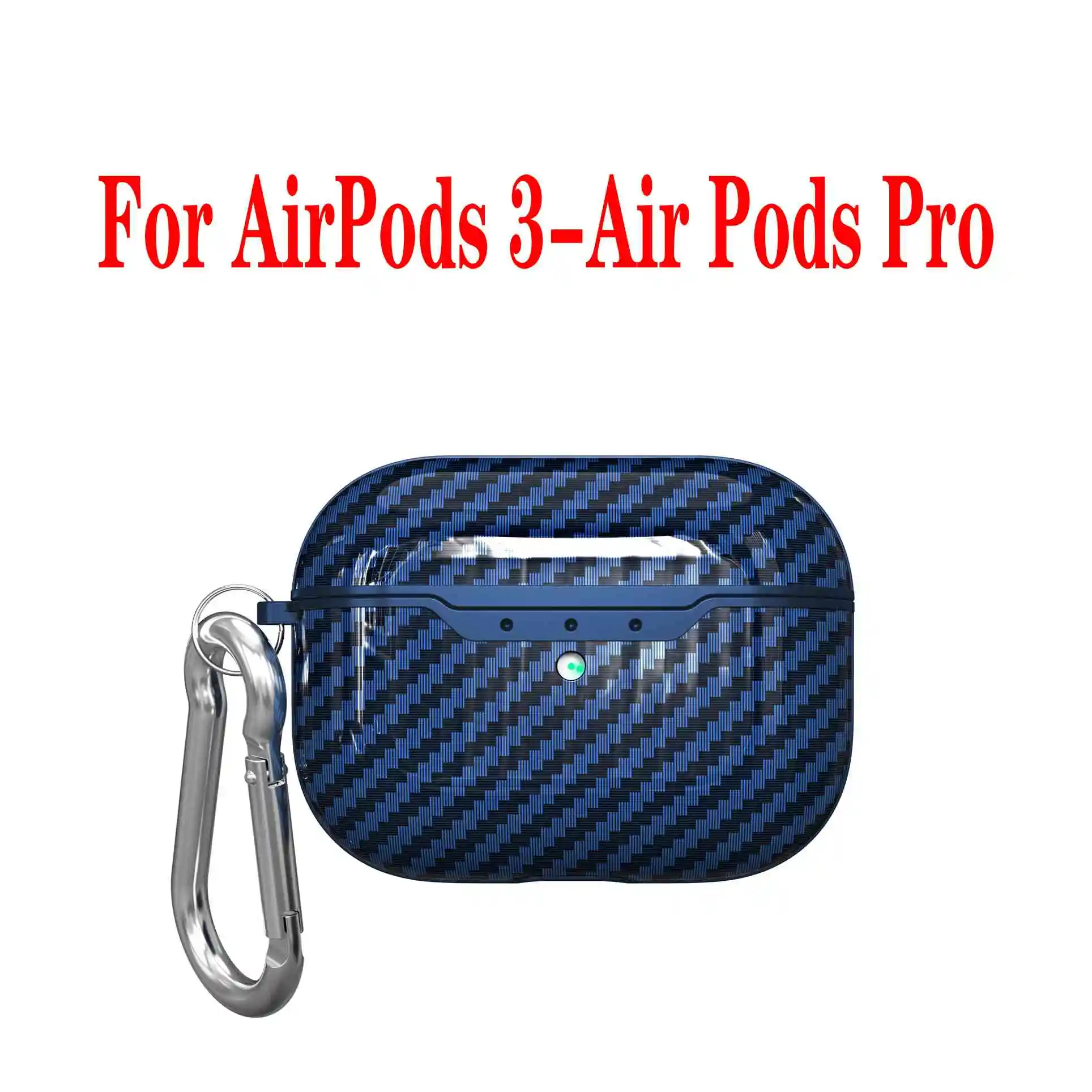 Для AirPods Pro 3 чехол Роскошная кожа личи/углеродное волокно силиконовый защитный чехол для Airpods 2 AirPods 3 Bluetooth чехол для наушников - Цвет: W for AirPods Pro 3