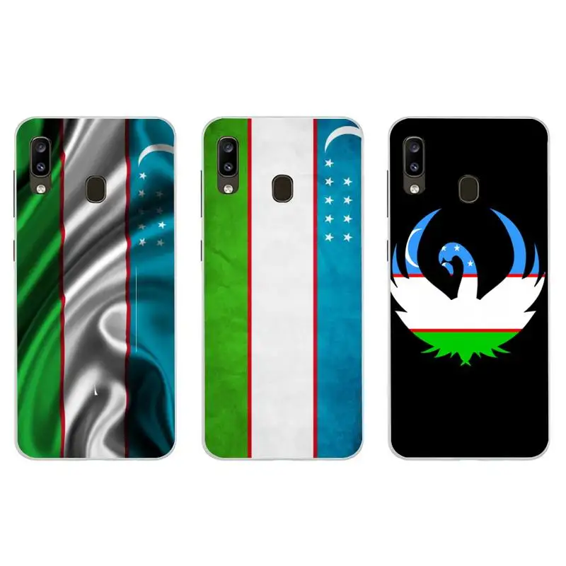 

Uzbekistan Flag Phone Case For PC-Samsung S5 S6 S7 S8 S9 S10 S20 S21 Edge Plus E Fe Lite Cover