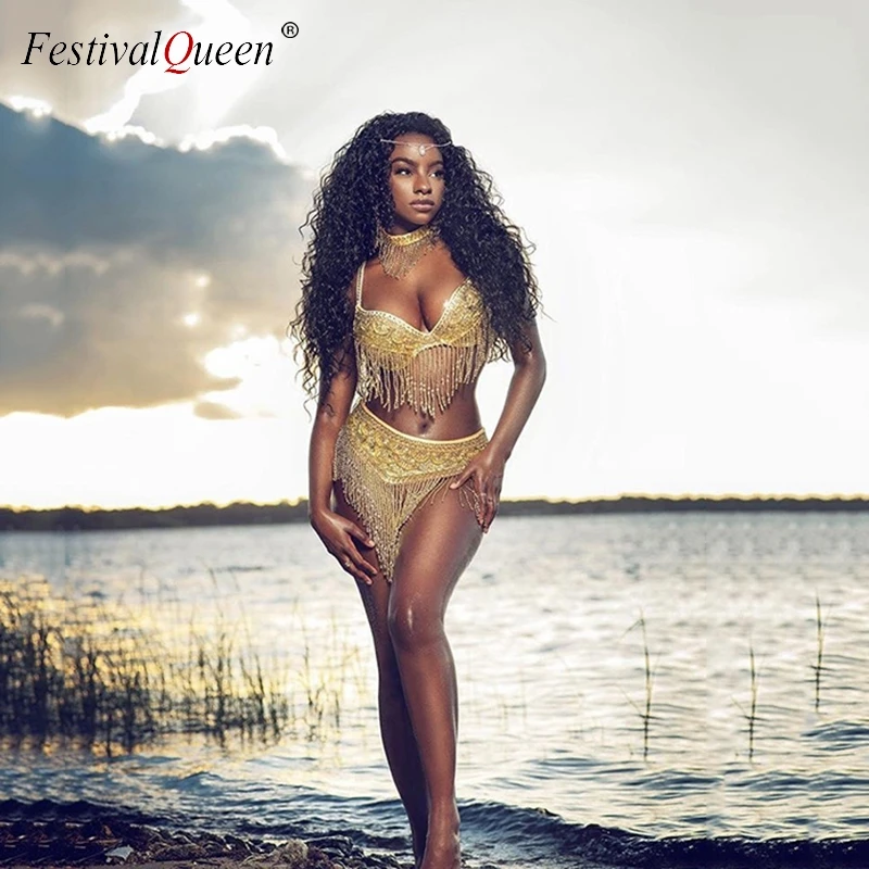 Комплект из 2 предметов с блестками и кисточками цвет золотой серебряный