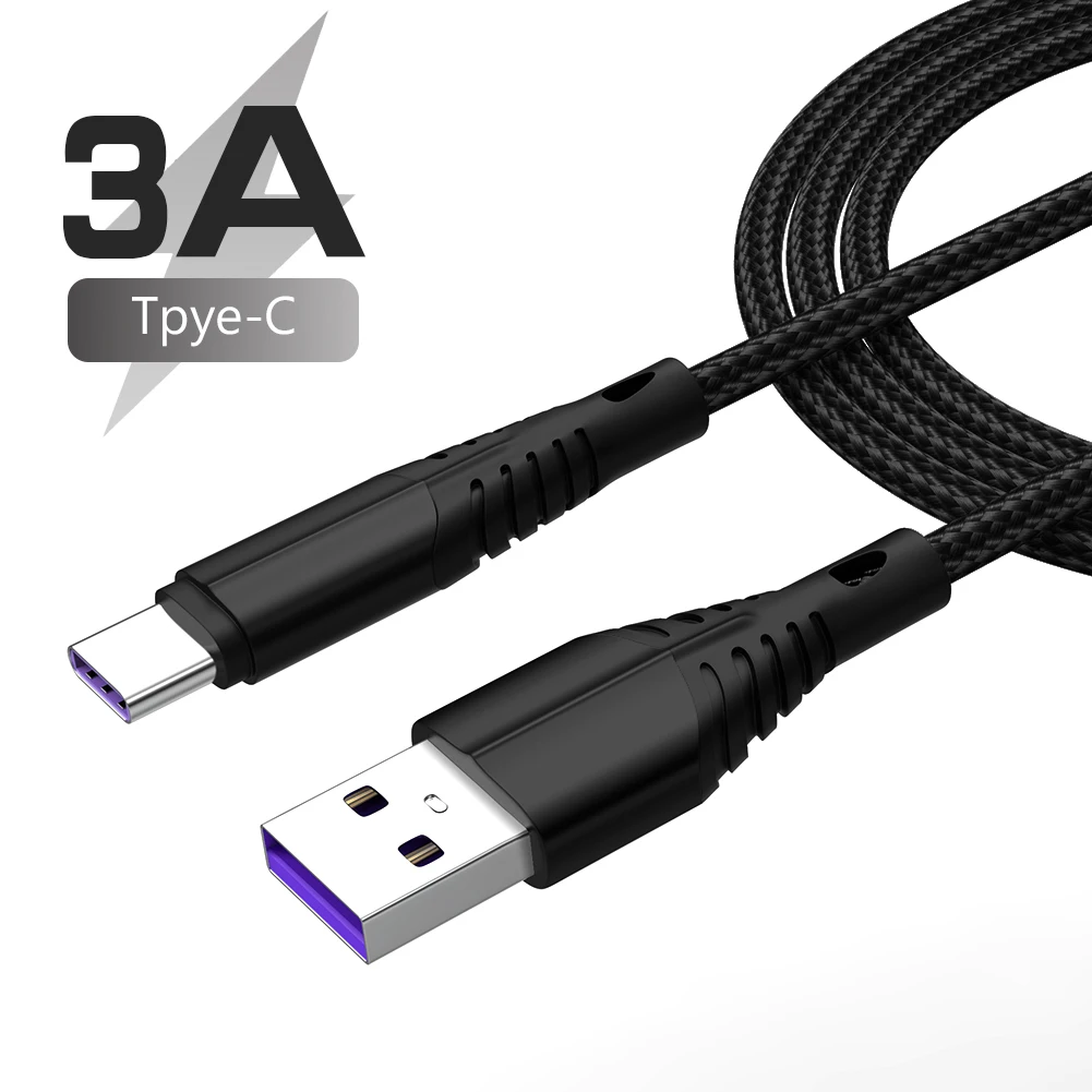 

0.25m 1m 2m 3m 3A Heavy Duty Braided Type C USB Charger Cable Fast Charging Sync Transfer Cables for iPone iPad Pro 2021 Huawei