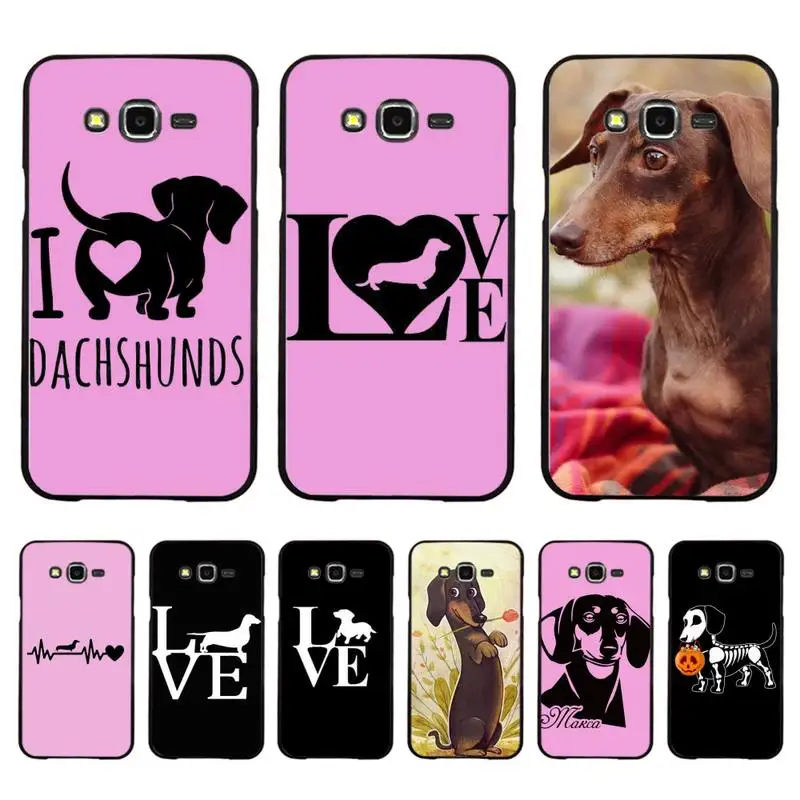 Милый Блестящий телефонный чехол YNDFCNB с надписью I love Dachshund Dog для Samsung A50 A70 A40 A6 A8 Plus