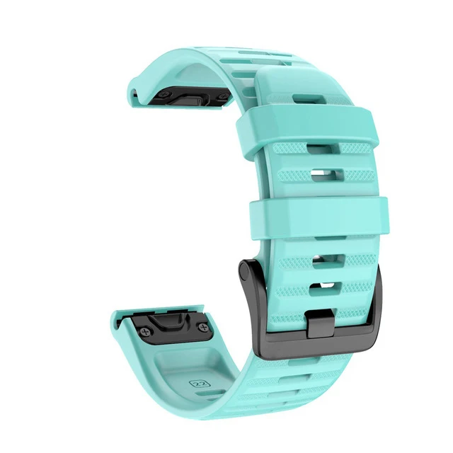 Mint Green Ремешок для часов 26 22 20 мм ремешок для Garmin Fenix 5X6X6 6S Pro 5 5S Plus 3 3HR часы быстросъемный силиконовый ремешок Easyfit - Цвет: Mint Green