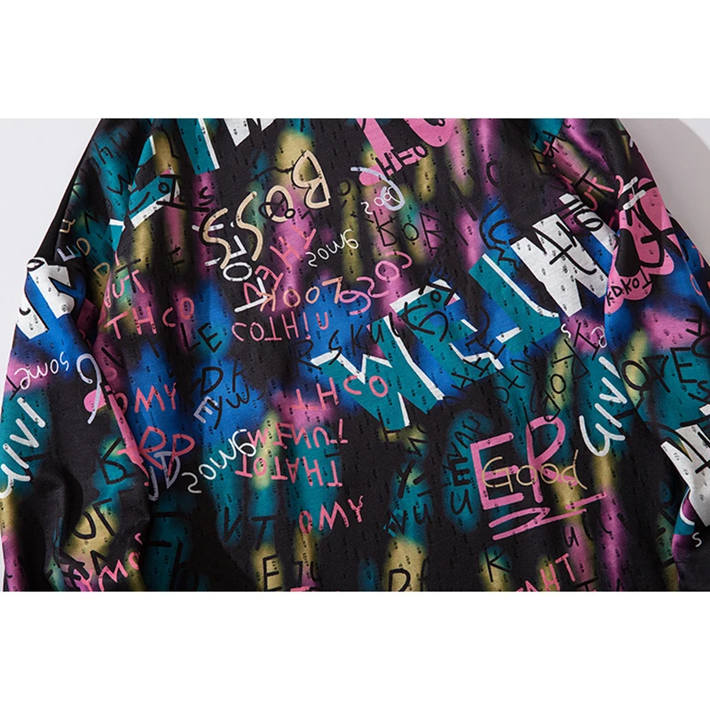 Флисовые плотные толстовки с принтом граффити в стиле рок для мужчин 2019 японский