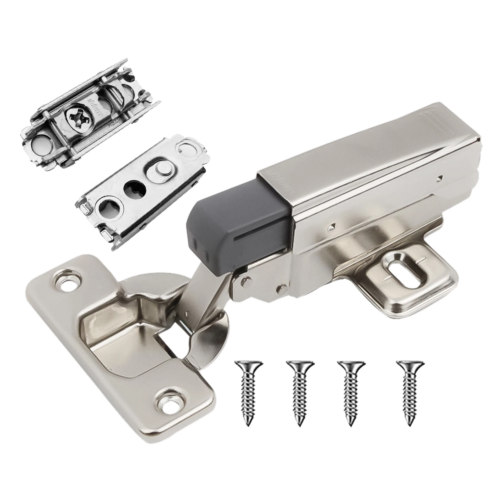 

Integrated Damping Hinges Hydraulic Buffer Standard Furniture Hinges With 100° Angle For Cabinet Door Internal Screw-fixed Hinge