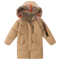 kids casual down jackets solid winter outerwear girls warm hooded coats loose padded puffer clothes cotton tops with zipper