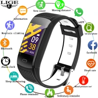 2021 lige smart watch men women heart rate monitor blood pressure fitness tracker smartwatch sport watches for ios android box