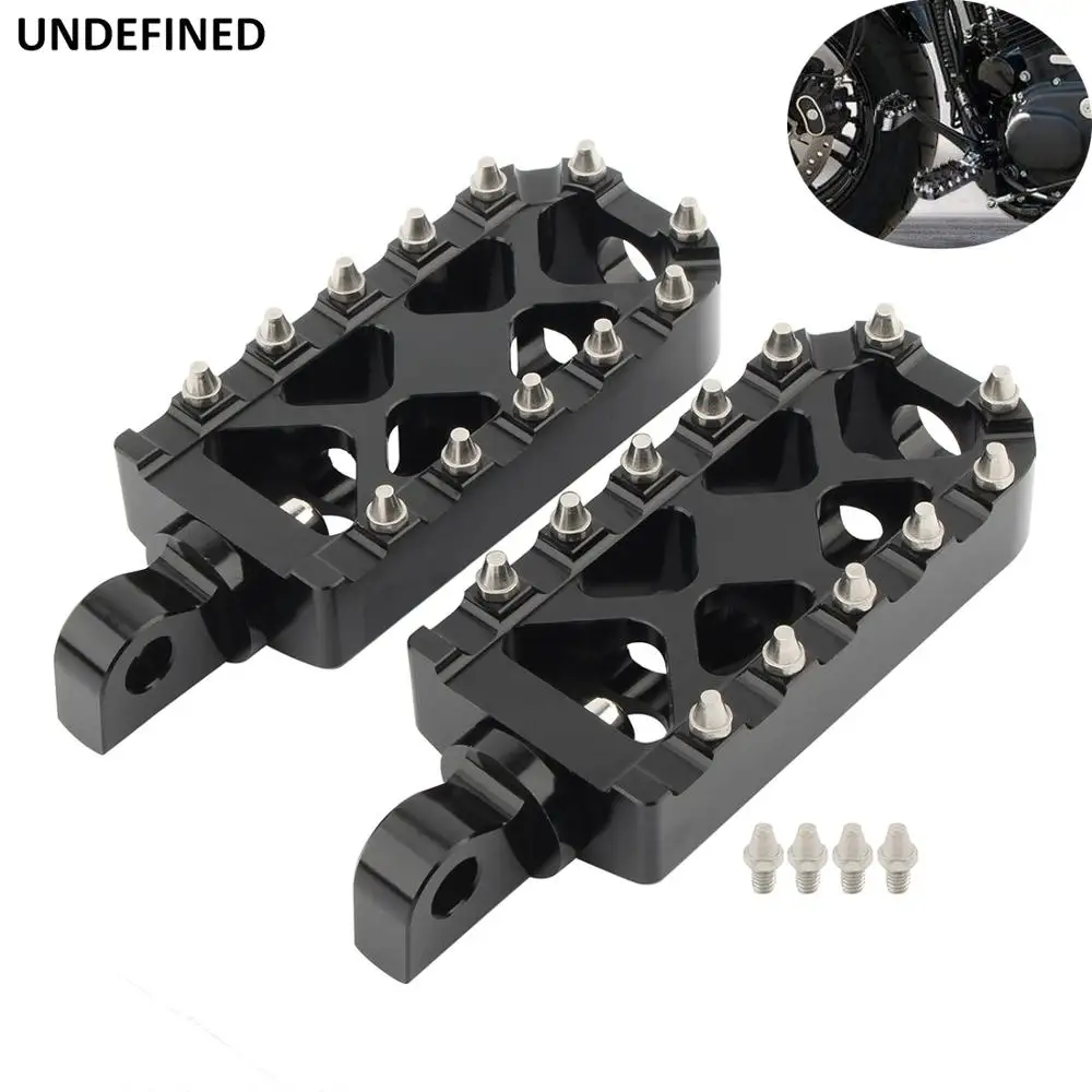 

MX Foot Pegs Motorcycle Offroad Wide Footpegs Bobber Footrest For Harley Dyna Fatboy Touring Sportster 883 XL Softail Street Bob