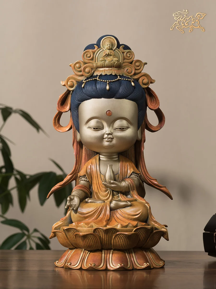 

All Copper Ornaments "My Heart to Buddha Guanyin" Home Ornament Copper Crafts