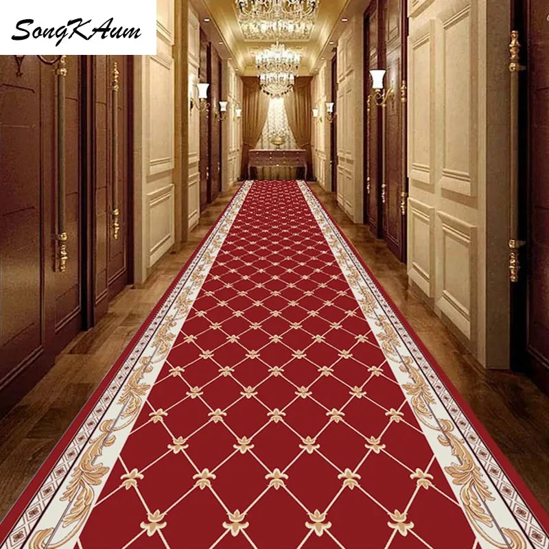 Современный простой коридор большие ковры пятизвездочный отель Нескользящие