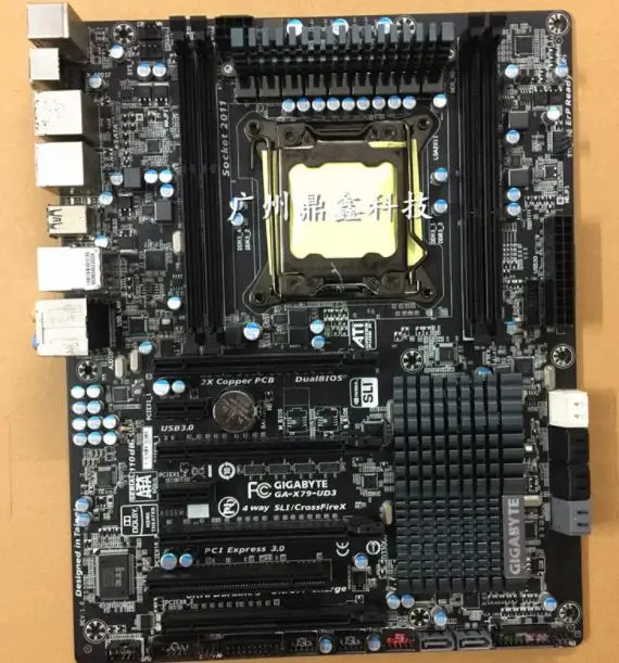 Бесплатная доставка оригинальная материнская плата для Gigabyte DDR3 LGA 2011 I7 32nm CPU X79
