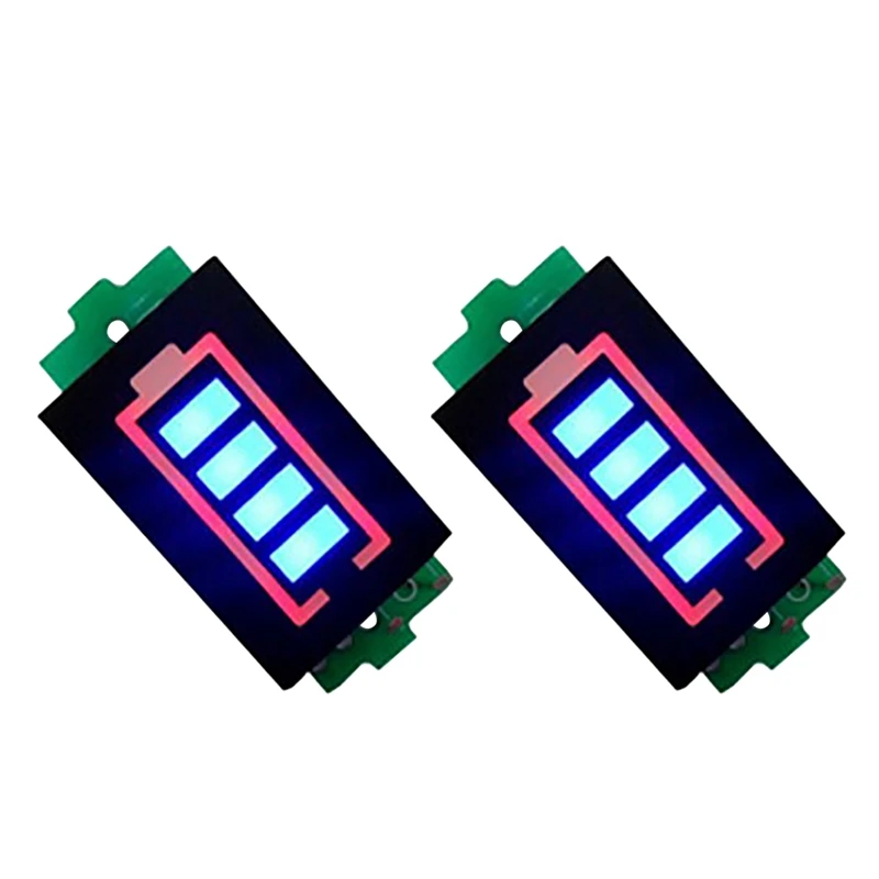

2X 4S Series Lithium Battery Capacity Indicator Module Blue Display 16.8V Battery Power Tester Li-Po Li-Ion & 3S Series 12.6
