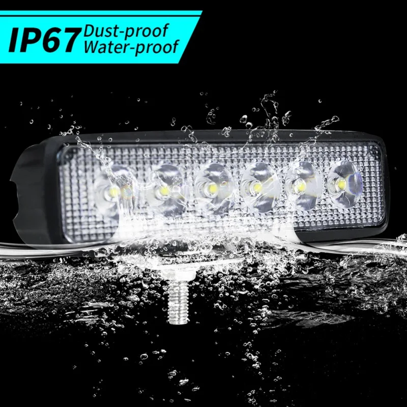 Автомобильный 6 дюймов прямые Рабочая лампа 18 Вт автомобильный светодиодный п