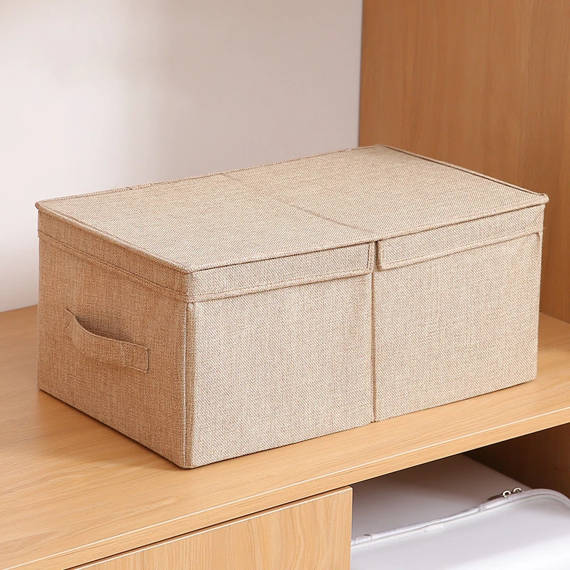 Очень большая коробка для хранения из льняной ткани Премиум складной органайзер
