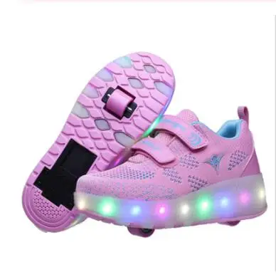 Детская обувь от бренда childr 2019 спортивные кроссовки USB heelies с двумя колесами туфли