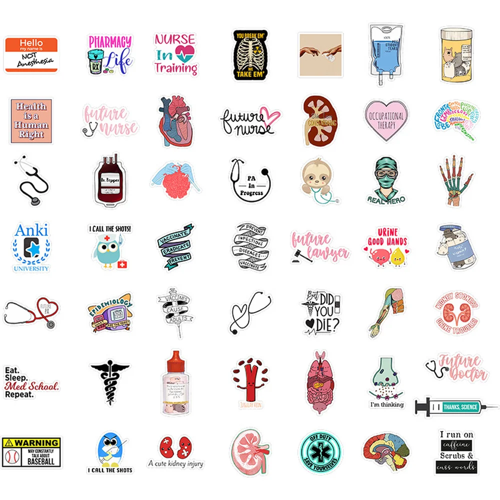 

10/50Pcs/set Doctor Nurse TV Show Scrapbooking Stickers Decal for For Guitar Laptop Luggage Car Fridge Graffiti Sticker
