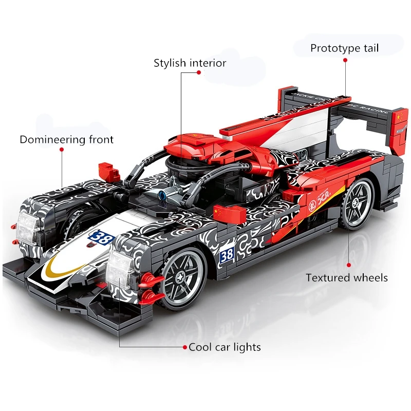 

Sembo City DC Fleet Racing Cars Super Sports Vehicle Technical Pull Back Car Model Building Blocks Kit Bricks Kids Toys For Boys