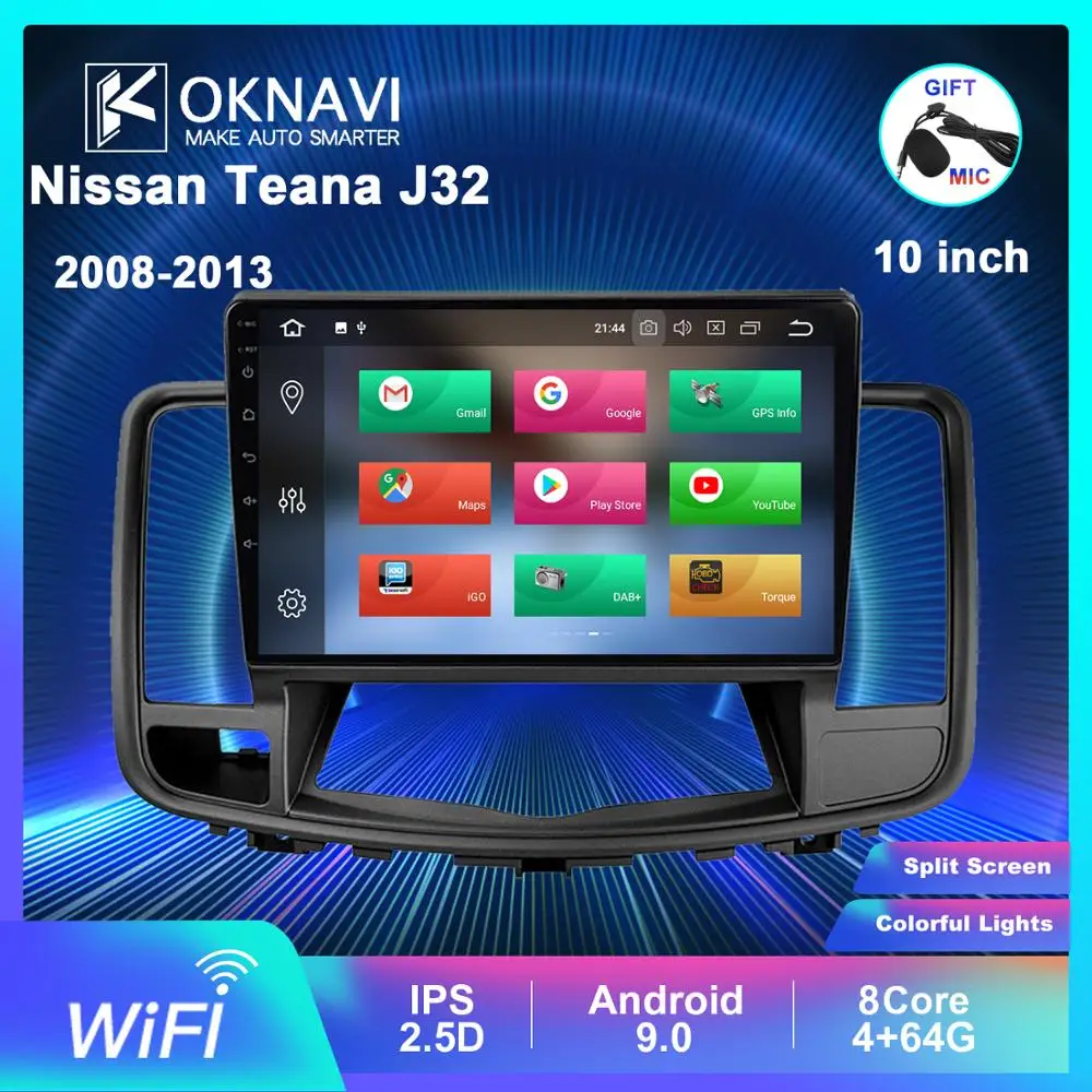 Автомобильная Мультимедийная система OKNAVI 2 Din Android 9 0 10 1 '' GPS без Dvd для Nissan Teana J32