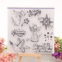 vintage clear stamp for scrapbooking transparent stamps silicone rubber diy photo album decor arts crafts bird angel