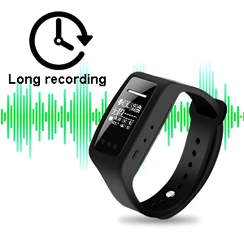Носимый браслет с цифровой записью 32 ГБ спортивный для интервью встреч