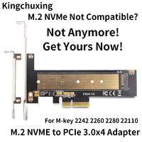 m 2 nvme m2 ssd to pcie 3 44 solid state drive hard disk adapter riser expansion card 2242 2260 2280 22110 full speed 32gbps