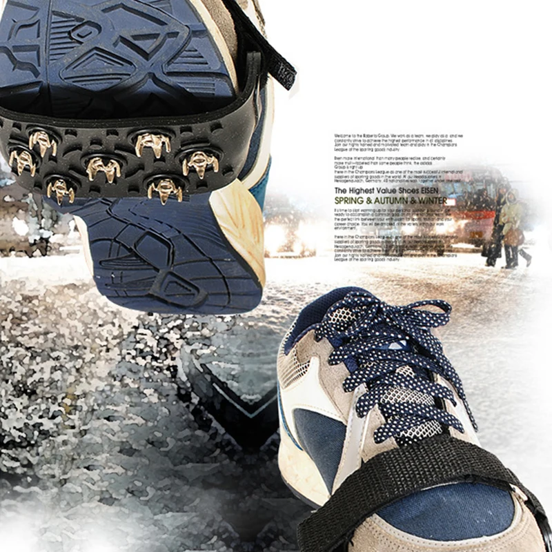 

1 Pair Professional Climbing Ice Crampon 7 Studs Anti-Skid Ice Snow Camping Walking Shoes Spike Grip Winter Ice claw