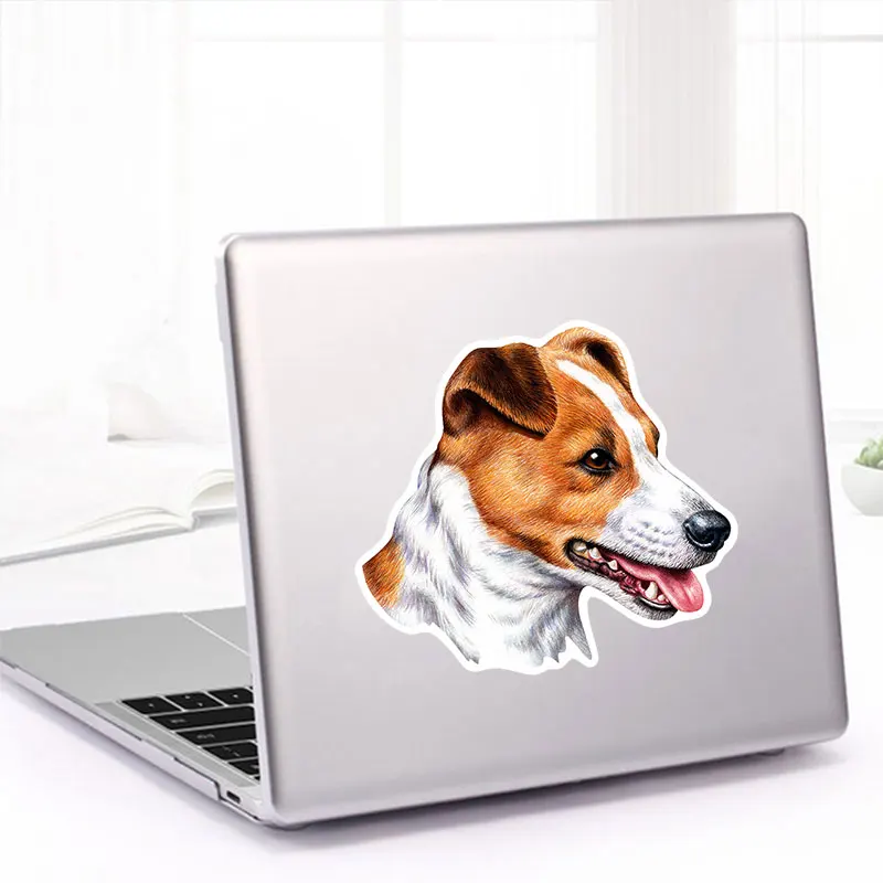 PVC-0166# Печатный самоклеющийся наклейки на авто Джек Рассел водонепроницаемые