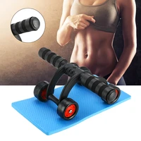 muscle trainer abdominal wheel ab roller with mat abdominal for waist and abdomen exercise fitness equipment power roller