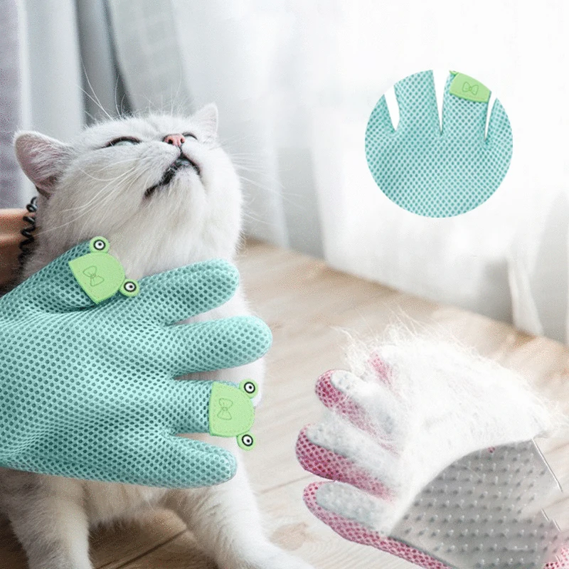 Силиконовая перчатка для ухода за кошкой щетка удаления волос домашних животных