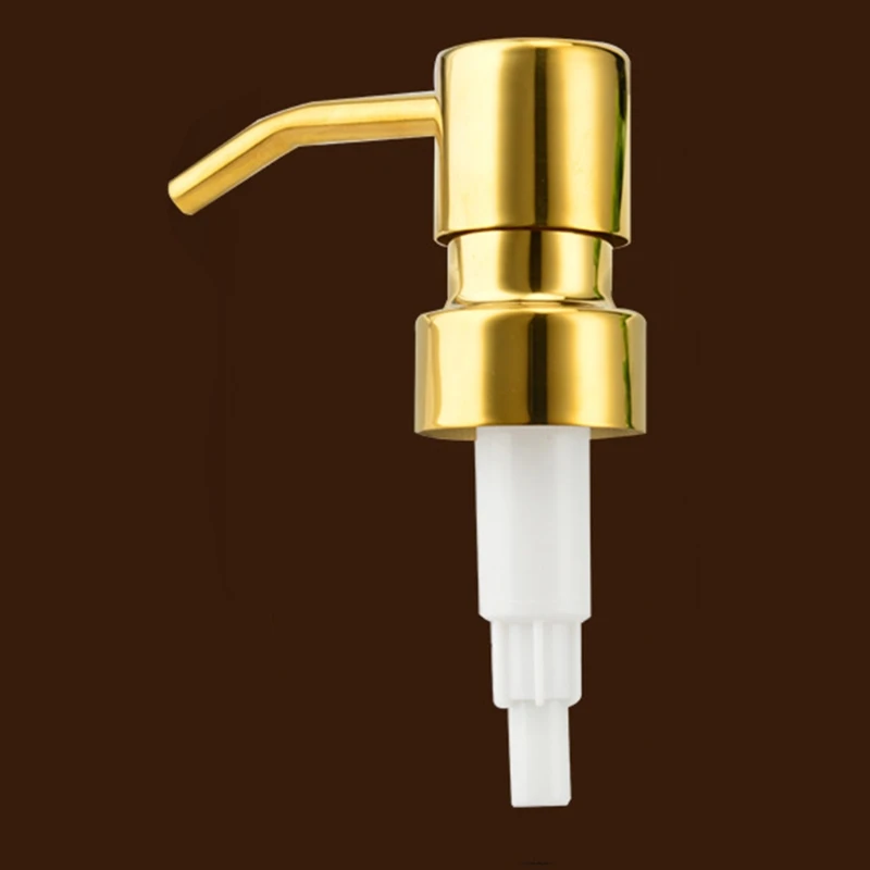 

Round Neck Top Soap Dispenser Pump Rust Proof Soap Bottles Pumps Plating Gold Simple Design Home Bathroom Facilities