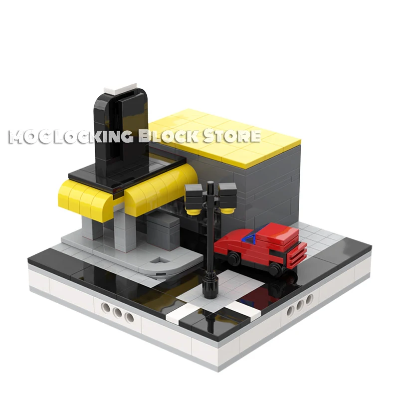 

249pcs Gas Station Modular City Diy Building Blocks Bricks Compatible Street View Block Toys MOC-32334 Collection Building Model