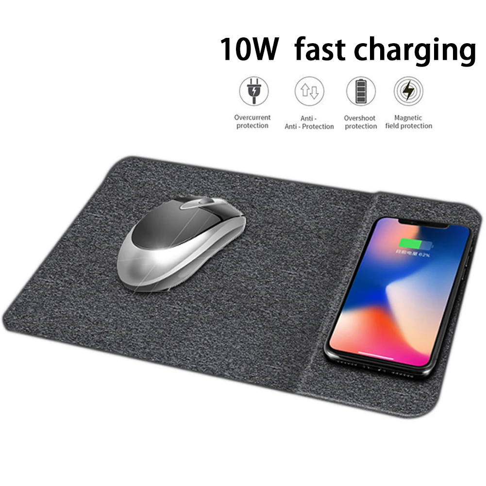 

High quality Mobile Phone Wireless Charger Charging Mouse Pad Mat For IPhone X /8 8Plus For Samsung