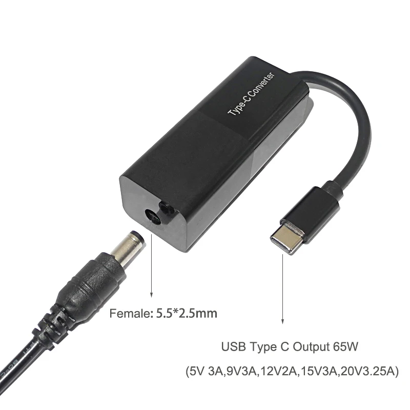Конвертер usb type C зарядный кабель для ноутбука шнур 5 5x2 мм разъем USB зарядное