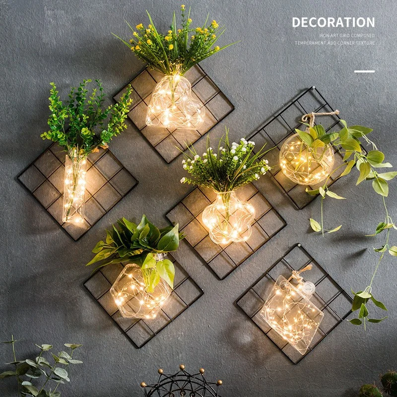 Прозрачные настенные Висячие стеклянные вазы для рыбы прозрачные дома сада