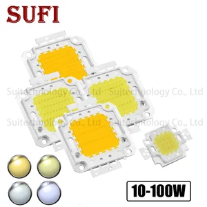 Светодиодный чип COB 10 Вт, 20 Вт, 30 Вт, 50 Вт, 100 Вт, теплый белый чистый белый светильник для самостоятельной сборки, 10 Вт, 20 Вт, 30 Вт, 50 Вт, 100 Вт, светодиодный прожексветильник высокой мощности