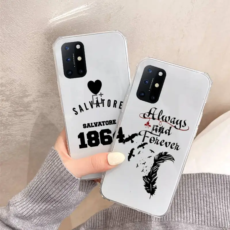 

The Vampire Diaries tv series Phone Case Transparent for OnePlus 7 9 8 t pro design coque shell