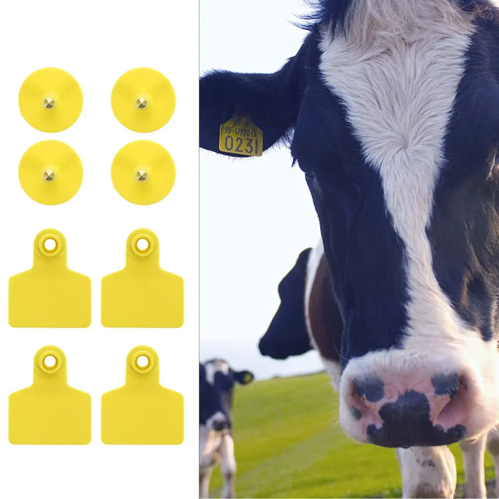 

100pcs Empty Animal Ear Tags Ear Tags Sheep Number Tags TPU Cow Tags