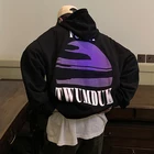 Мужская толстовка с капюшоном в стиле Харадзюку, черная винтажная Толстовка в стиле s Японская уличная одежда Y2k, худи в стиле панк, Размер 5XL, 20212