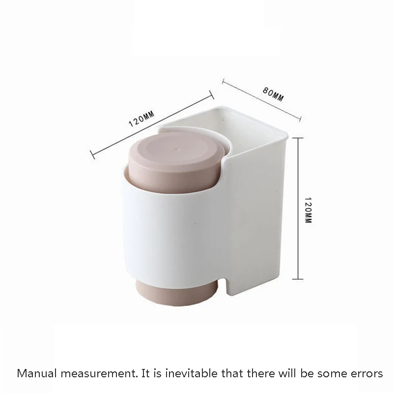 

Toothbrush Holder Toothpaste Rack Mouthwash Cup Strong Adsorption Hanging Storage Rack With Cup Bathroom Accessory