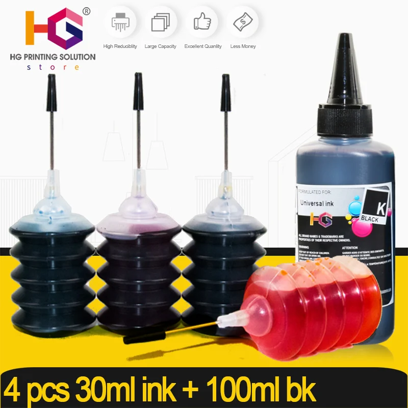 Чернила для картриджа hp 301 304 302 123 122 652 650 21 22 140 141 950 655 364 903 953 XL 30 мл | Компьютеры и