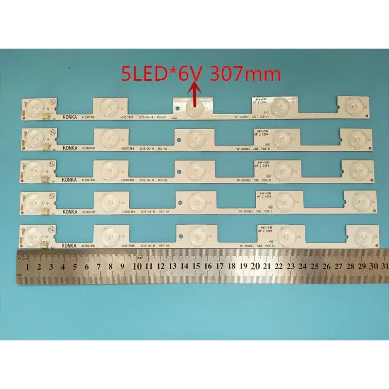 

New 20 Pieces*5LED*6V 307mm LED strip for 39Inch TV KL39GT618 35017988