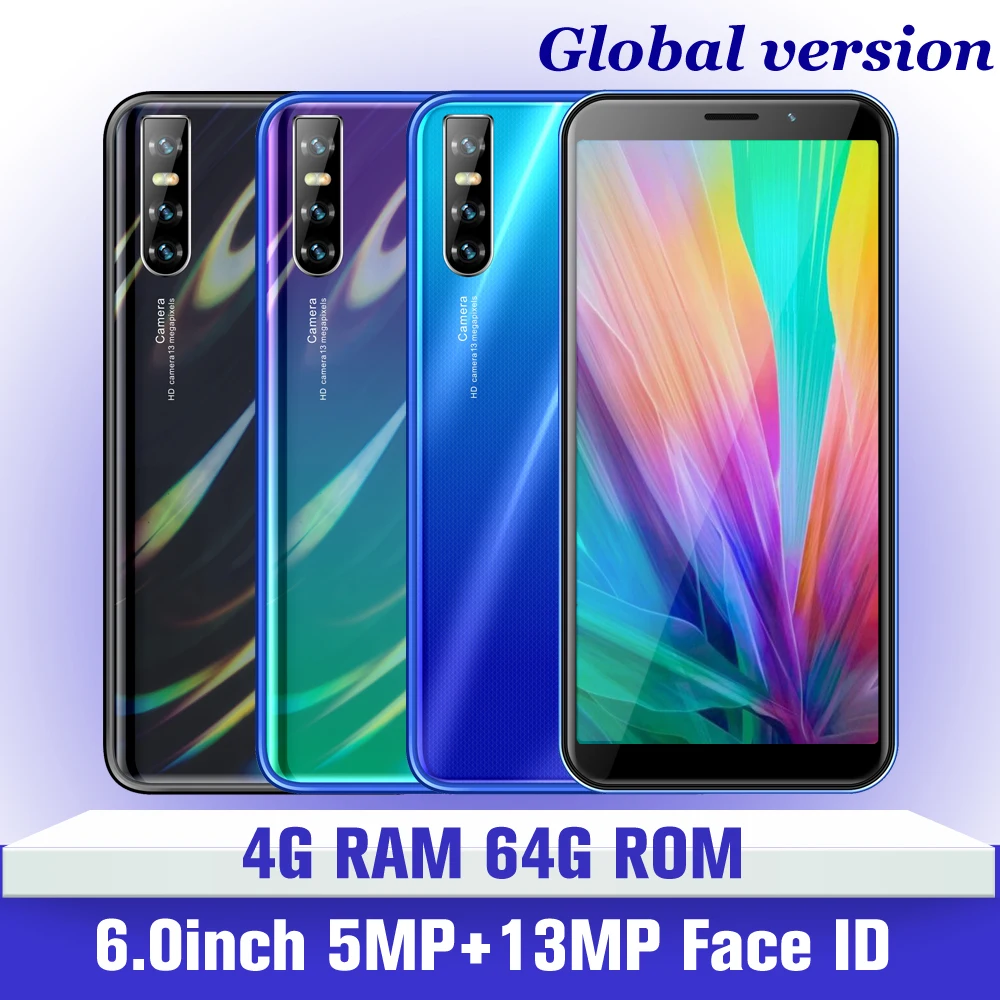 Разблокированный сотовый телефон Face ID 10х глобальных смартфонов MTK